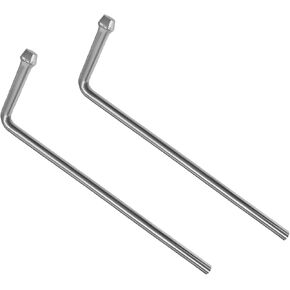 4PCS Exhaust Hanger Rods, 8.7" Straight Rods 9.1" Long 90 Degree Bent Exhaust Hanger, Heavy Duty Galvanized Carbon Steel Hangers Rod Replacement for Most Exhaust Pipes (Straight Rods+Bent Rods)