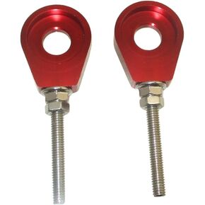 6061-T6 Billet Aluminum Chain Adjusters For Honda CRF50 CRF70 CRF110 CRF125 Z50J KLX110 KLX 110 All Years And Models Monkey Pit Dirt Bike (Red)