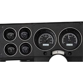 Dakota Digital 73-87 Chevy GMC Pickup Truck VHX ANALOG DASH مقاييس سبيكة سبيكة بيضاء VHX-73C-PU-K-W