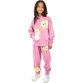 Lanky Box Boxy & Foxy Girl's 2-Pack Pink Hoodie & Joggers Set
