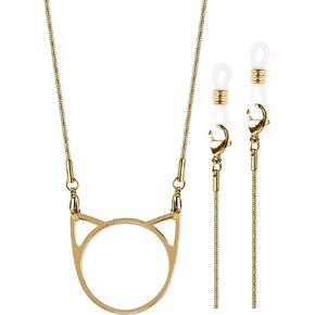 Cat Loops Glasses Chain Holder for Men Women - Sunglasses Necklace Strap Anti-Lost Eyeglass String O Ring Cord