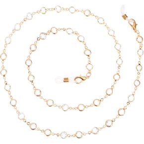 Eyeglass Chains Fashion Crystal Glasses Chain Eyeglass Chains for Women Lightweight Neck Hanging Beaded Eye Glass Chain Adapted to Myopia Glasses/Sunglasses/Decorative Mirrors
