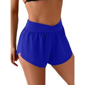 Eomenie Women's Swim Board Shorts High Waisted Bathing Suit Bottom Flowy Swim Trunks Swimsuit Bottom with Built-in Brief in Kuwait