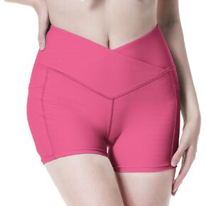 Womens 3/5" Swim Shorts High Waisted Board Shorts Bathing Suit Bottoms
