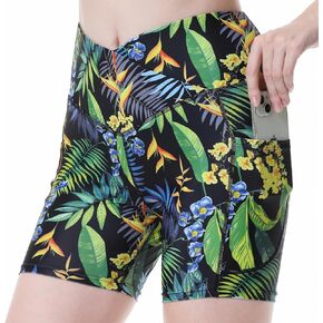 Womens 3/5" Swim Shorts High Waisted Board Shorts Bathing Suit Bottoms in Kuwait