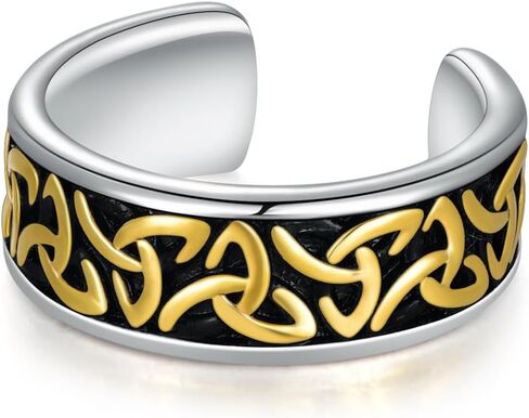 أصفاد الأذن سلتيك للرجال غير ثقب 925 الأذن الأذن الفضية الاسترليني للنساء أسود الأصفاد in Kuwait