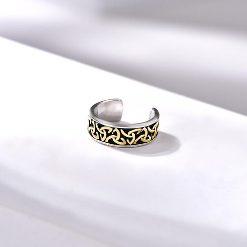 أصفاد الأذن سلتيك للرجال غير ثقب 925 الأذن الأذن الفضية الاسترليني للنساء أسود الأصفاد in Kuwait