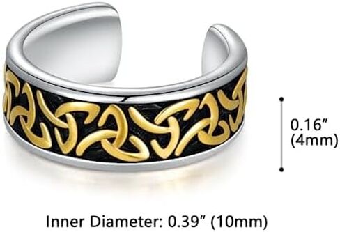 أصفاد الأذن سلتيك للرجال غير ثقب 925 الأذن الأذن الفضية الاسترليني للنساء أسود الأصفاد in Kuwait