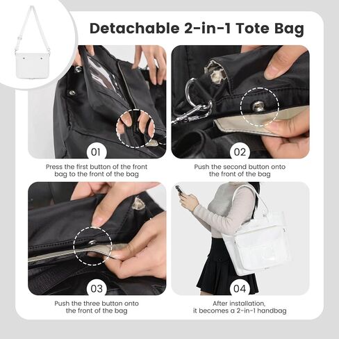 Tote Bag for Women Handbags Shoulder Crossbody Bags with Multiple Zipper Pocket for Work in Kuwait