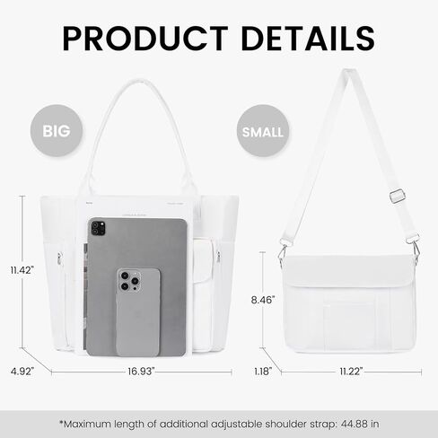 Tote Bag for Women Handbags Shoulder Crossbody Bags with Multiple Zipper Pocket for Work in Kuwait