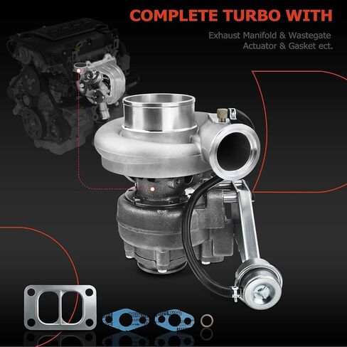A-Premium الشاحن التوربيون التوربيني الكامل مع حشية ومشغل Wastegate متوافق مع Dodge RAM 2500 3500 1996 1997 1998 L6 5.9L الإرسال اليدوي in Kuwait