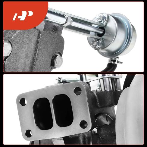A-Premium الشاحن التوربيون التوربيني الكامل مع حشية ومشغل Wastegate متوافق مع Dodge RAM 2500 3500 1996 1997 1998 L6 5.9L الإرسال اليدوي in Kuwait