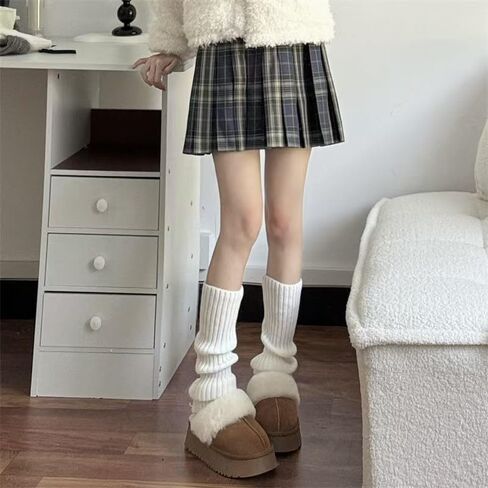 Leg Warmers Arm Warmers,Knitted Socks Gloves 80s Y2K Harajuku Accessory Kawaii Goth Gloves Socks in Kuwait