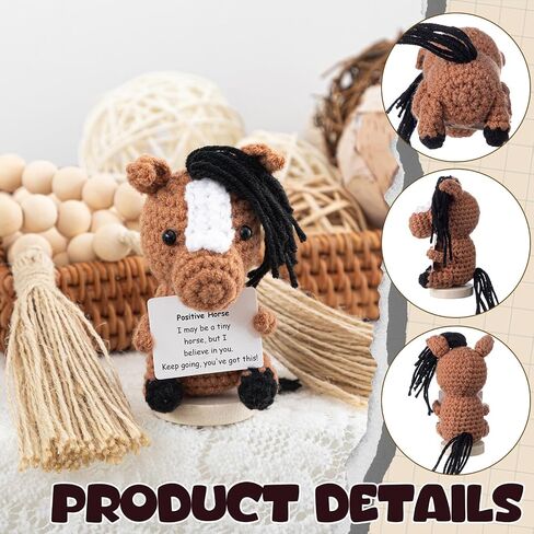 Seenelling Positive Mahjong Friends Crochet Gifts for Women Men Handmade in Kuwait