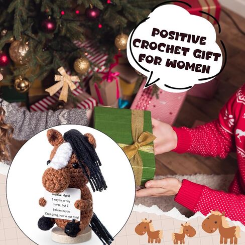 Seenelling Positive Mahjong Friends Crochet Gifts for Women Men Handmade in Kuwait