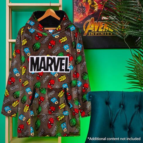 Hoodie بطانية Marvel ، هوديي ناعم ومريح كبير الحجم للرجال والنساء ، يمكن للبالغين والمراهقين البطانية العصرية ارتداء in Kuwait