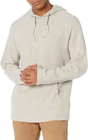 Amazon Essentials Men's Pullover Hoodie, Long-Sleeve Slub Thermal (Previously GoodThreads) in Kuwait