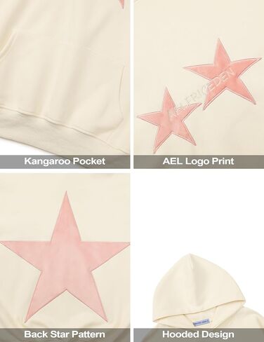 Aelfric Eden Star Hoodies Y2K هوديز كبيرة الحجم كبيرة الحجم الجمالية التسعينيات in Kuwait