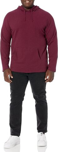 Amazon Essentials Men's Pullover Hoodie, Long-Sleeve Slub Thermal (Previously GoodThreads) in Kuwait