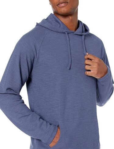 Amazon Essentials Men's Pullover Hoodie, Long-Sleeve Slub Thermal (Previously GoodThreads) in Kuwait