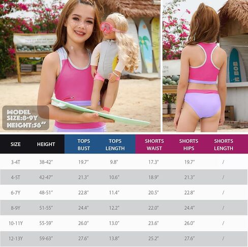 Jxstar 2 Piece Swimsuit Summer Bathing Suit UPF 50+ Metallic Stitching Racerback Swimsuits with Bottoms in Saudi Arabia
