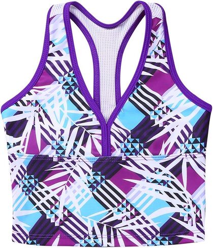 iEFiEL Big Girls Peace Signs Heart Print 2Pcs Tankini Swimwear Bathing Suit in Saudi Arabia