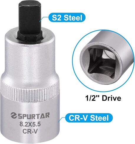 أداة توزيع دعامة Spurtar 5.0-10.5 مم، أداة توزيع مفصل دعامة تعليق مع مقبس محرك 1/2 بوصة، أداة توزيع سداسية خارجية 17 مم، مزيل دعامة مناسب لسيارة VW Audi BMW Mini Ford والمزيد in Kuwait