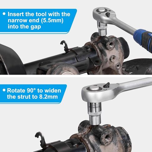 أداة توزيع دعامة Spurtar 5.0-10.5 مم، أداة توزيع مفصل دعامة تعليق مع مقبس محرك 1/2 بوصة، أداة توزيع سداسية خارجية 17 مم، مزيل دعامة مناسب لسيارة VW Audi BMW Mini Ford والمزيد in Kuwait