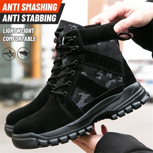 Steel Toe Boots for Men Women Lightweight Safety Boots Indestructible Construction Steel Toe Shoes for Men Composite Toe Boots in Saudi Arabia