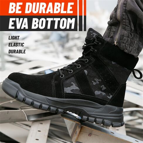 Steel Toe Boots for Men Women Lightweight Safety Boots Indestructible Construction Steel Toe Shoes for Men Composite Toe Boots in Saudi Arabia