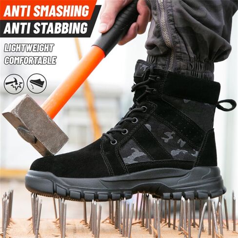 Steel Toe Boots for Men Women Lightweight Safety Boots Indestructible Construction Steel Toe Shoes for Men Composite Toe Boots in Saudi Arabia