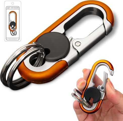 Men's Car Key Chain, Personalized Creative Stainless Steel Car Keychain for Men, Anti-Loss Heavy Duty Metal Key Ring in Kuwait