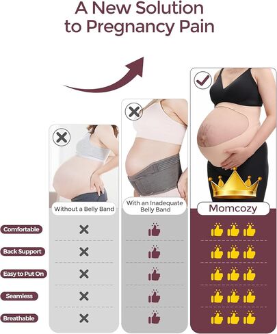 حزام بطن الحمل من Momcozy، حزام بطن الأمومة CozySupport Ergonest، حزام حمل غير مرئي للظهر والبطن والخصر in Saudi Arabia
