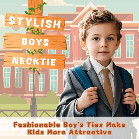 Cotton Boys Tie 12-14 Years, Adjustable Kids Tie Solid Color Ties for Boys, Boys Necktie for School Wedding Party in Saudi Arabia