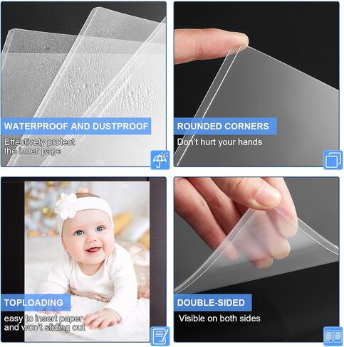 Sherr 2 Pcs 18 x 24 Inches Rigid Print Protectors Clear Hard Plastic Sheet Protectors Poster Sleeves for Protect Store and Display Photographs, Prints and Documents in Saudi Arabia