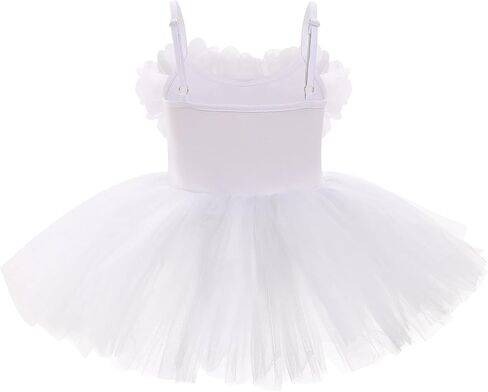 ODASDO Dance Leotard for Girls Toddler Kids Shiny Sequin Flower Camisole Dress Tutu Skirt Ballerina Dancewear in Kuwait
