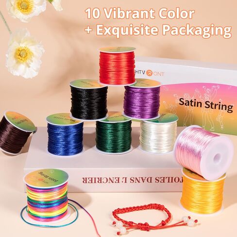 HTVRONT Stretchy Bracelet String - 1mm Elastic String for Bracelet Making, 120m Elastic Cord for Bead Bracelets, Clear Bead String for Jewelry Making, Includes Bead Needle in Saudi Arabia