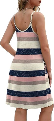SAMPEEL Summer Dresses Spaghetti Strap Flowy Cami Dresses Sundresses Cover Ups in Saudi Arabia