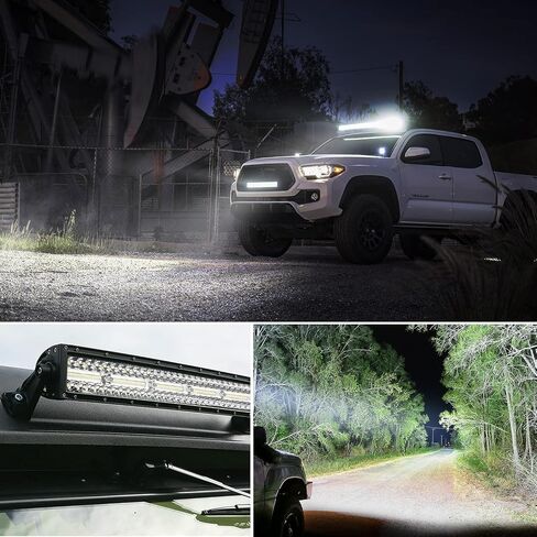 Nilight Marine LED Light Bar Navigation Lights 42Inch Curved White Spot Flood Combo Ponton Boat Deck Dock Lights for Night Fishing T-top Stern Yacht Sailboat Trucks Tractors, 2 Years Warranty in Saudi Arabia