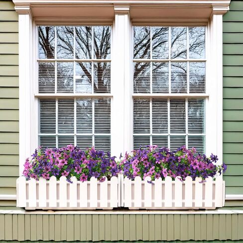 Artificial Flowers for Outdoors, 12 Bundles Multicolor Faux Silk Flower Spring Summer Decoration, Artificial Plants Fake Outdoor Flowers UV Resistant No Fade for Home Planter Porch Patio Yard Decor in Saudi Arabia