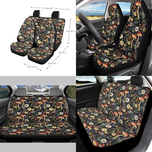 13 حزمة إكسسوارات سيارة Cottagecore Daisy زهرة مقعد السيارة تغطي الملاءمة العالمية ، أغطية عجلة القيادة ، وسادات حزام الأمان ، حامل أحمر الشفاه ، كوستر ، واقي داخلي للسيارات للنساء للنساء in Kuwait