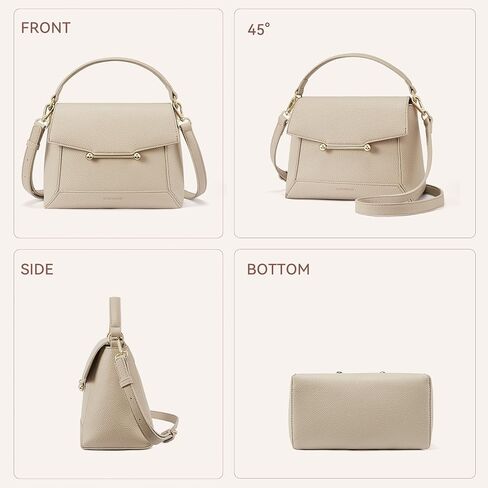 BOSTANTEN Small Crossbody Bags for Women Trendy Top Handle Shoulder Purse Vegan Leather Handbags with Flap in Kuwait