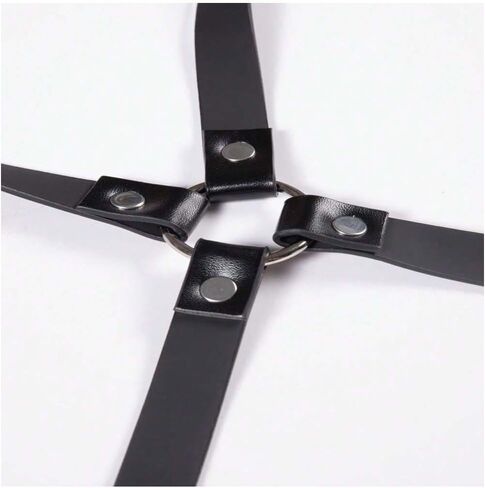 Wdirara Women's Punk Pu Leather Wather Barter Bodt Body Body Chain Association مع الأصفاد in Kuwait