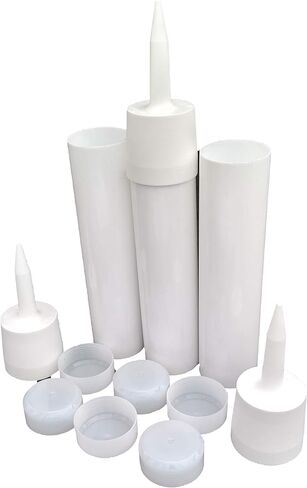 Reusable Empty Caulk Tube - REFILLABLE CAULKING Cartridge 5 oz. - 3 Pack - Made in USA (5 oz. Tubes) in Saudi Arabia