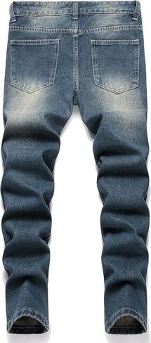 Boy's Ripped Jeans Stacked Skinny Fit Destroyed Distressed Fashion Comfy Denim Jeans Pants in Saudi Arabia