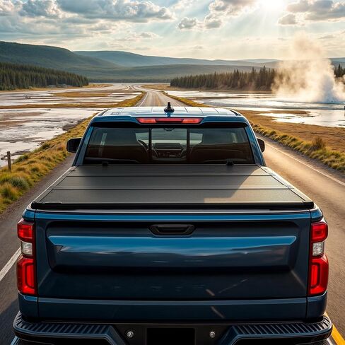 AUTOSAVER88 FRP Hard Tri-fold Truck Bed Tonneau Cover Compatible with Jeep Gladiator JT 2020 2021 2022 2023 2024 2025 5 ft Bed with Trail Rail System in Saudi Arabia