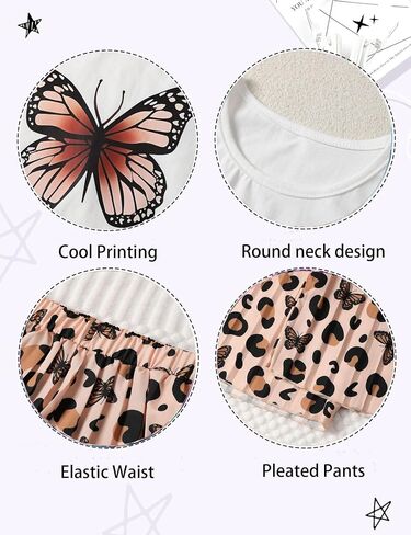 Girls Clothes Letter Print Crop Tank Tops and Wide Leg Pants Girls Clothing Sets 2PC Summer Outfits in Saudi Arabia