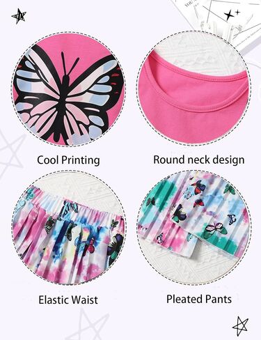 Girls Clothes Letter Print Crop Tank Tops and Wide Leg Pants Girls Clothing Sets 2PC Summer Outfits in Saudi Arabia