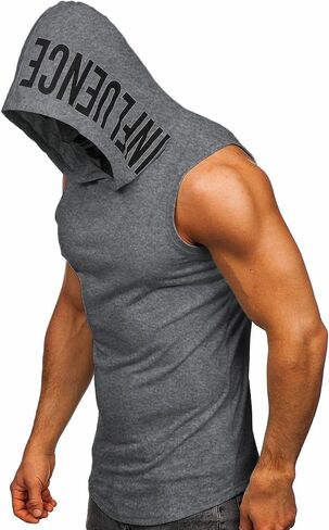 Flyfirefly Men's 2 Pack Pack Toiling Tank Tops Bodybuilding Athletic Muscle Muscle Cut Off Tirt Gym Hoodies in Kuwait