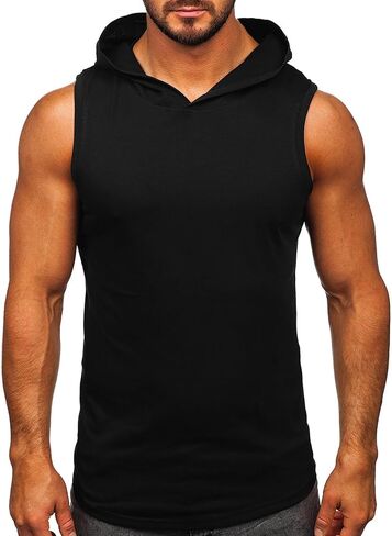 Flyfirefly Men's 2 Pack Pack Toiling Tank Tops Bodybuilding Athletic Muscle Muscle Cut Off Tirt Gym Hoodies in Kuwait